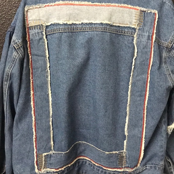 Essue Denim Bomber Jacket. Large Left! - Picture 6 of 8